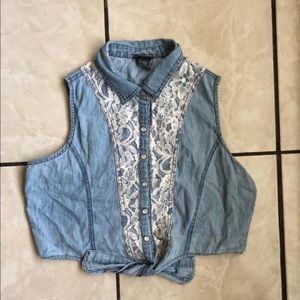 Denim blouse